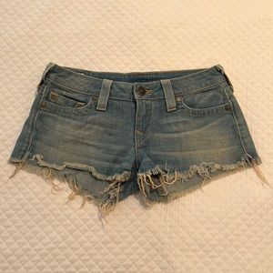 true religion cut off shorts